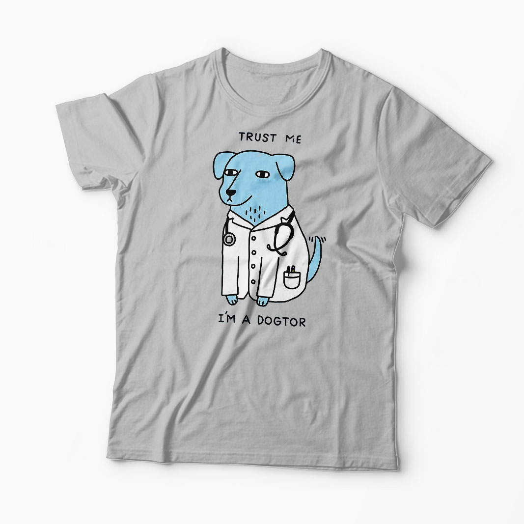 Tricou Trust Me I'm A Dogtor - Bărbați-Gri