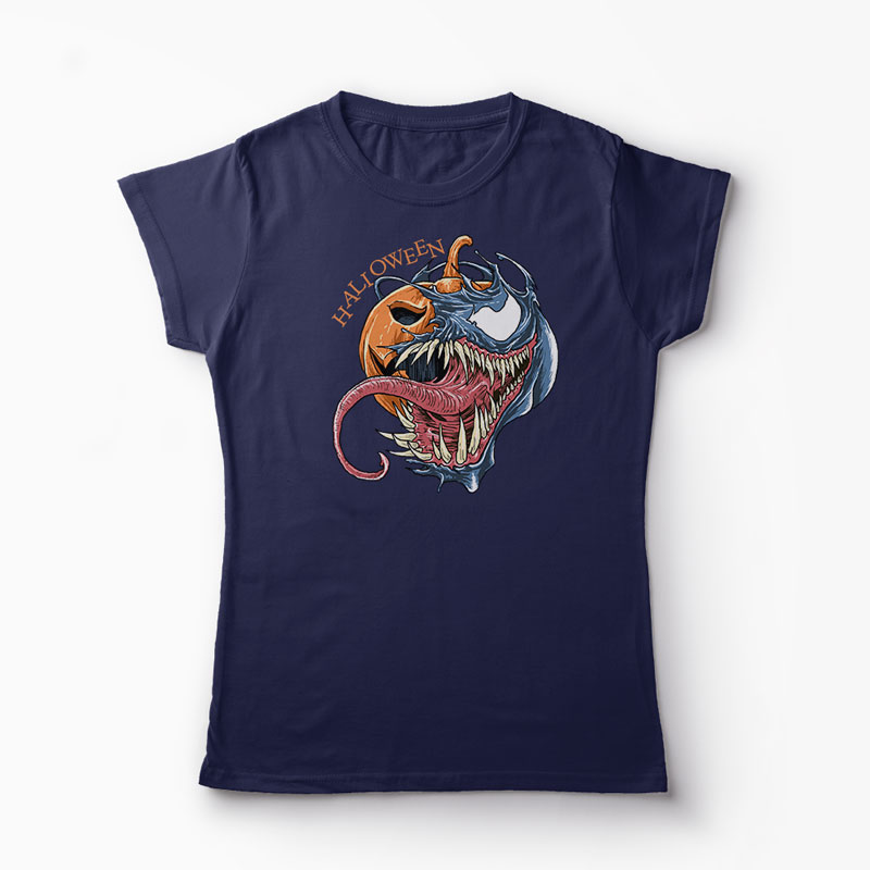 Tricou Venom Halloween - Femei-Bleumarin