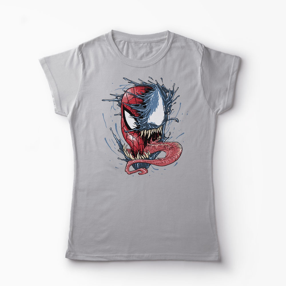 Tricou Venom vs. Spiderman - Femei-Gri