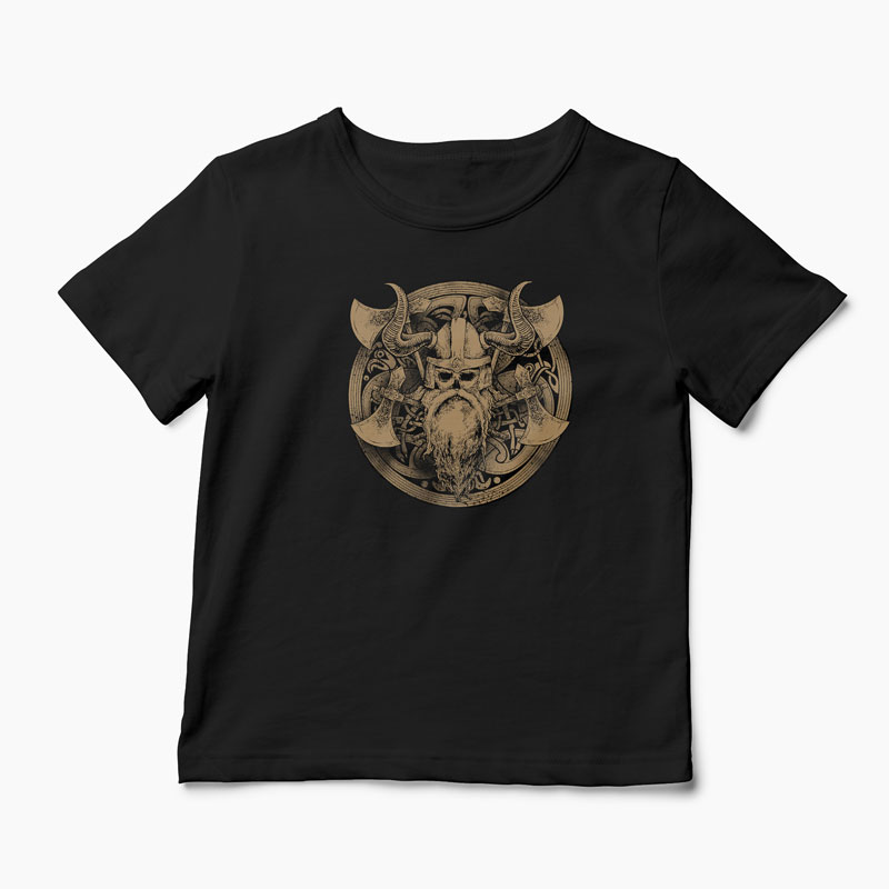 Tricou Viking Războinic - Copii-Negru