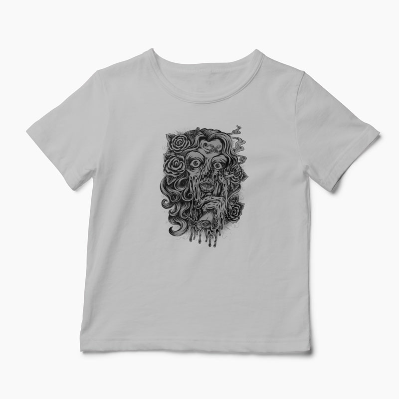 Tricou Zombie Lady - Copii-Gri