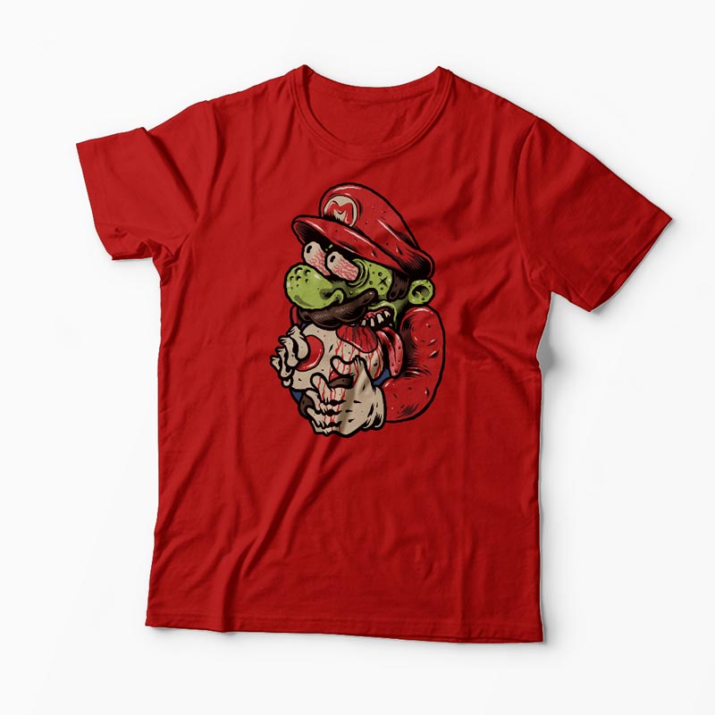 Tricou Zombie Mario - Bărbați-Roșu