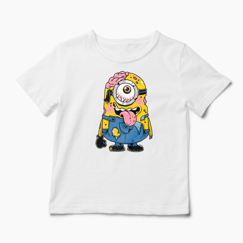 Tricou Zombie Minion - Copii-Alb